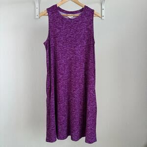 L Women’s LuLaRoe Midi Sleeveless Dress with Pockets Purple